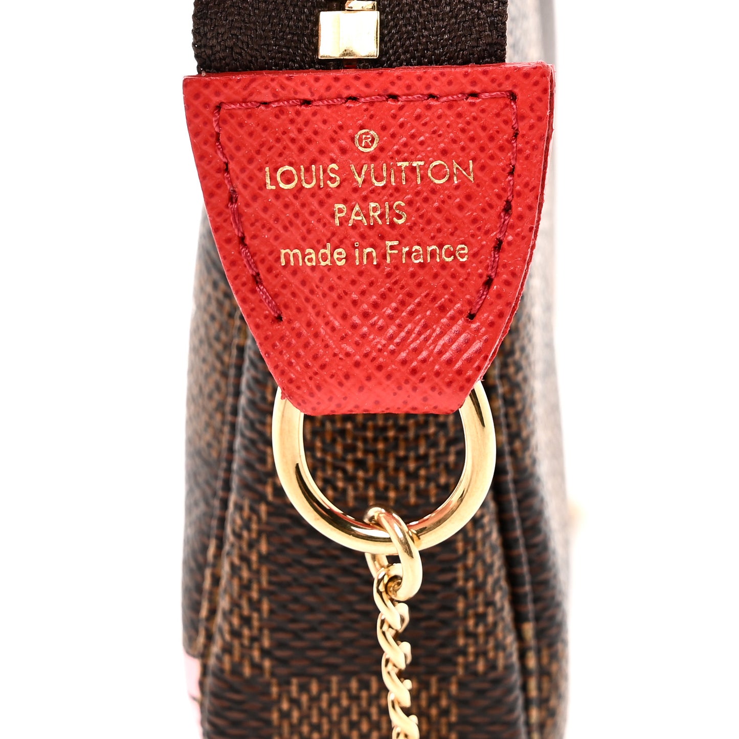 Damier Ebene 2019 Christmas Animation Mini Pochette Accessories Red