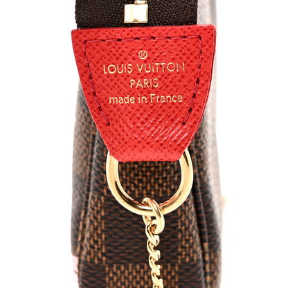 Louis Vuitton Damier Ebene 2019 Christmas Animation Mini Pochette Accessories Red 6 of 9