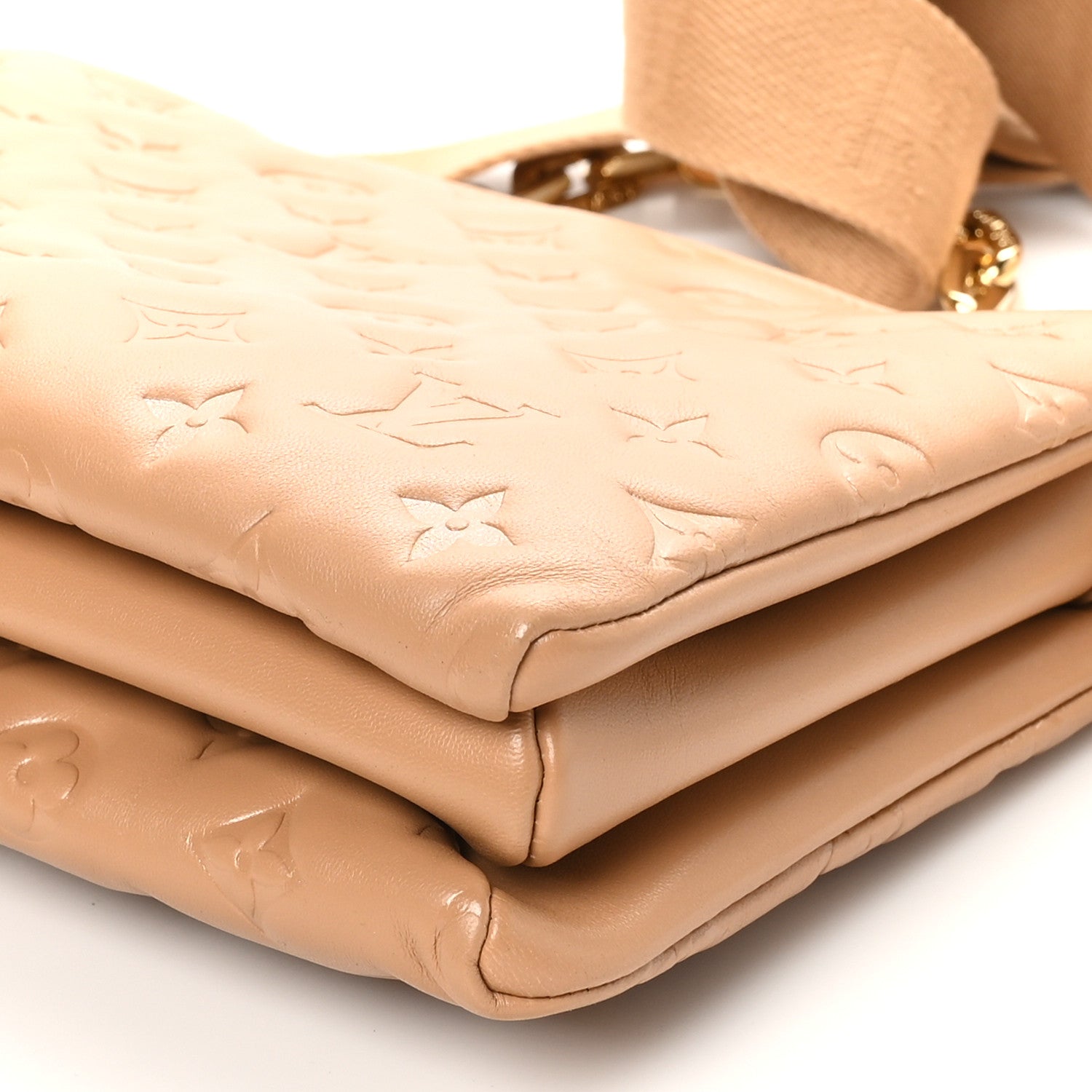 Louis Vuitton Lambskin Embossed Monogram Coussin PM Camel 9 of 9