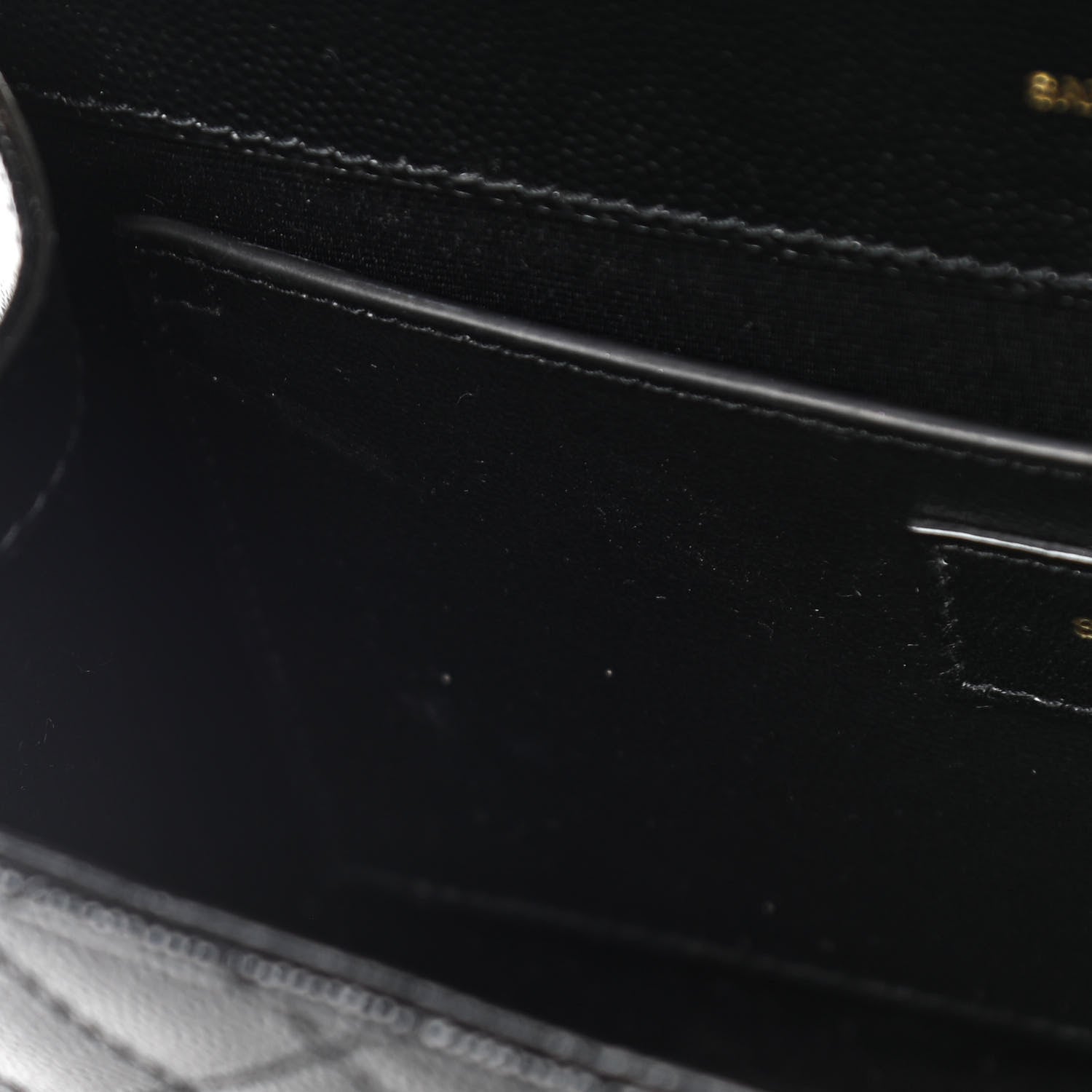 Saint Laurent Grain De Poudre Textured Mixed Matelasse Triquilt Medium Monogram Satchel Black 13 of 17