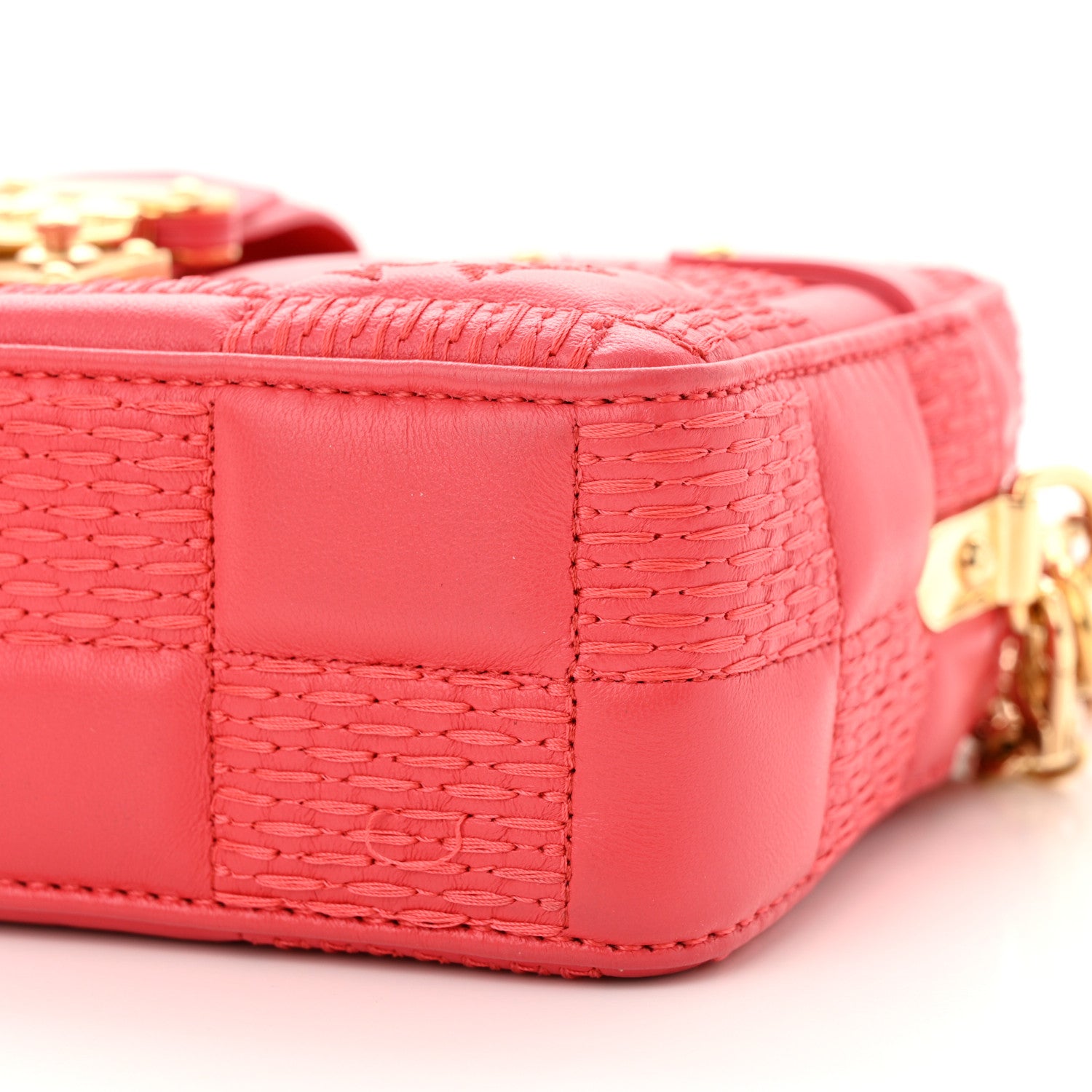 Louis Vuitton Lambskin Damier Quilt Troca PM Rose 9 of 14