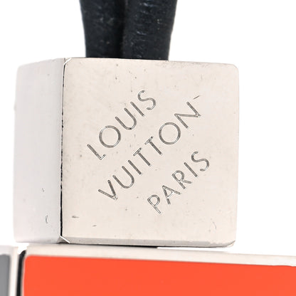 Louis Vuitton Palladium Damier Cube Bag Charm Key Holder 3 of 4