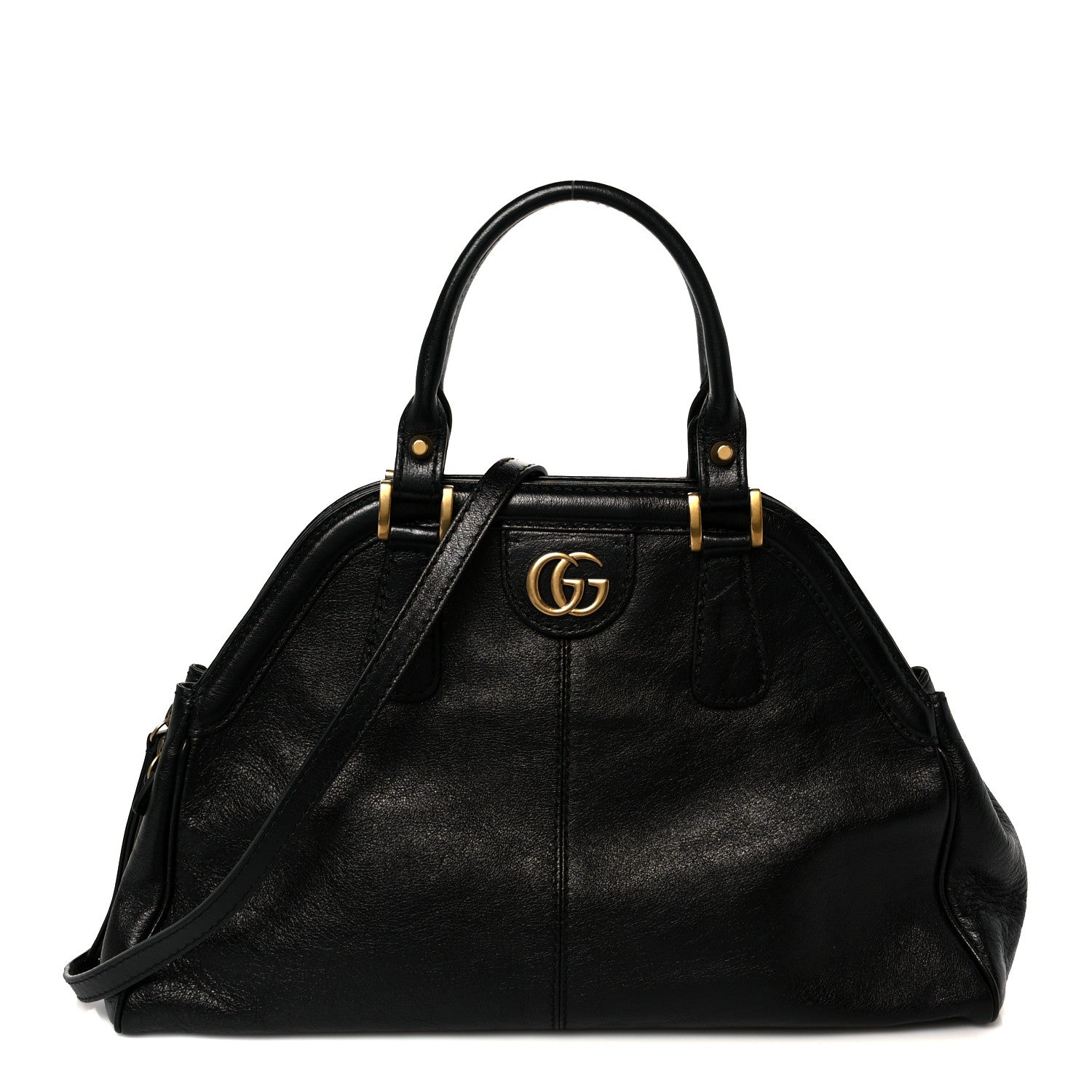 Gucci Calfskin Medium Re(Belle) Top Handle Bag Black 1 of 11