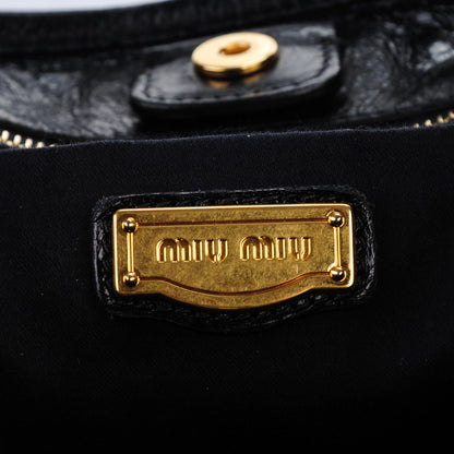 Miu Miu Vitello Shine Tote Black 6 of 8