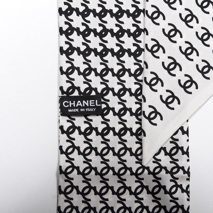 Chanel Silk CC Scarf Black 3 of 4
