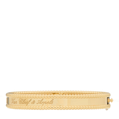 Van Cleef & Arpels 18K Yellow Gold Perlee Signature Bangle Bracelet XS 1 of 4