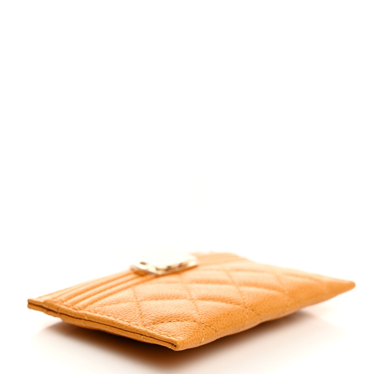 Chanel Caviar Quilted Boy Card Holder Yellow 4 of 8