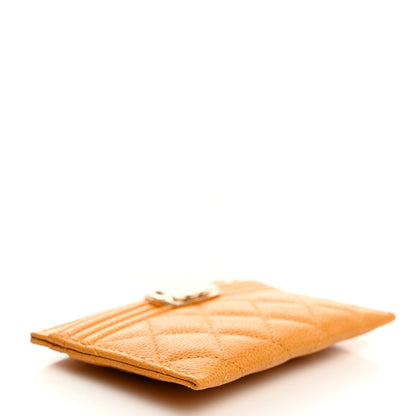Chanel Caviar Quilted Boy Card Holder Yellow 4 of 8