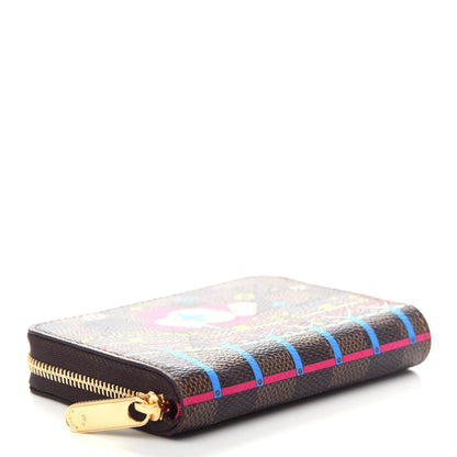Louis Vuitton Damier Ebene 2020 Christmas Animation Roller Coaster Zippy Coin Purse Pivoine 4 of 8
