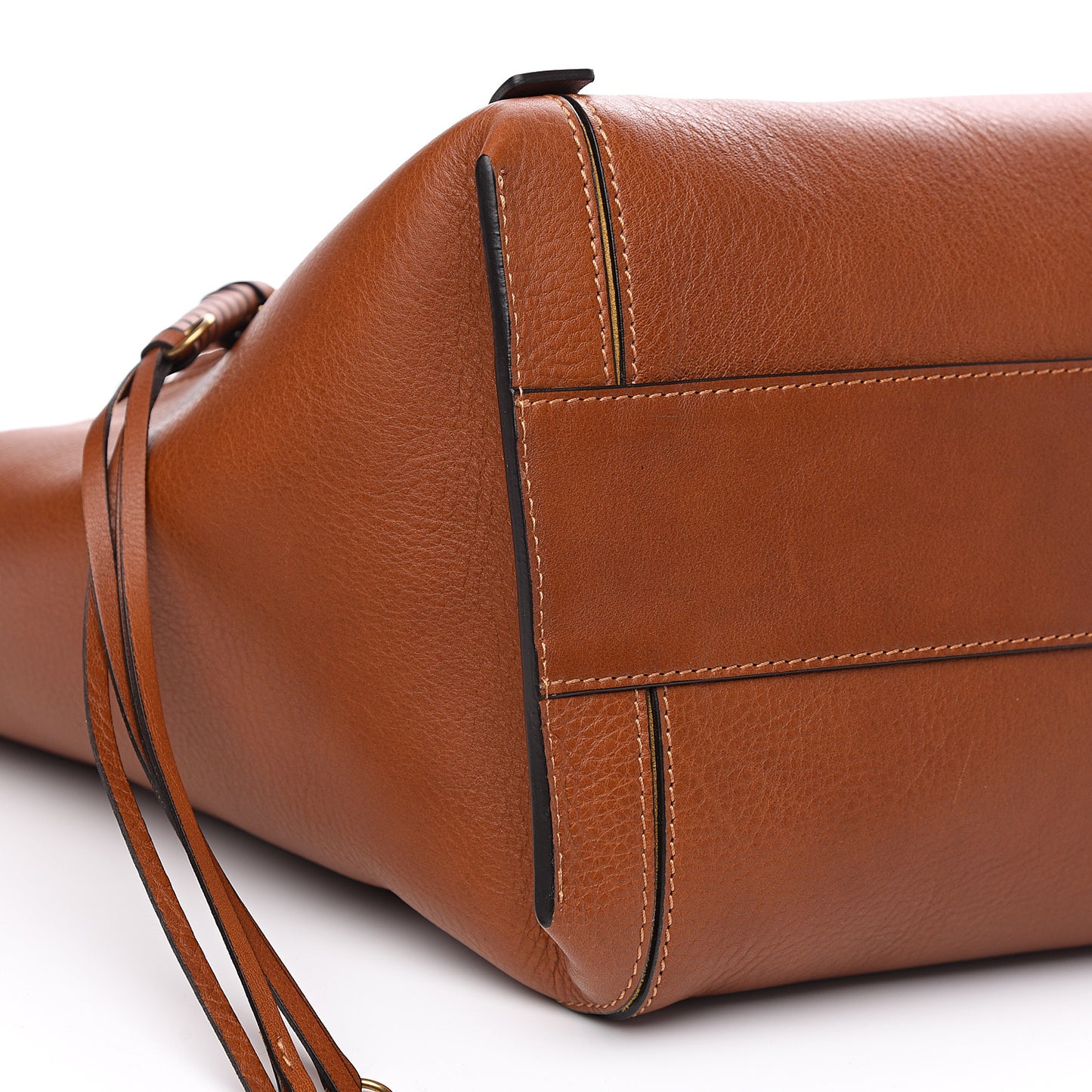 Smooth Calfskin Medium Milo Shopping Tote Caramel