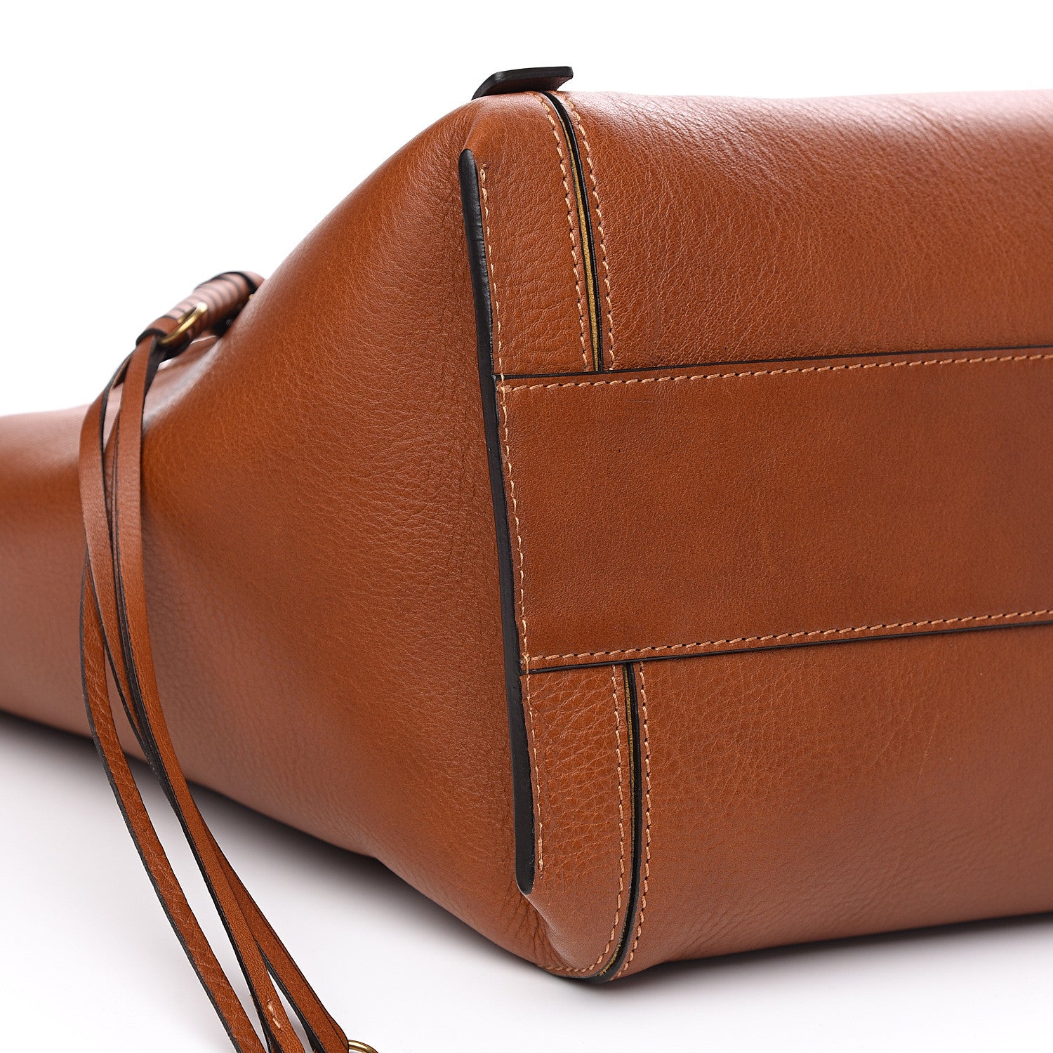 Chloe Smooth Calfskin Medium Milo Shopping Tote Caramel 6 of 10