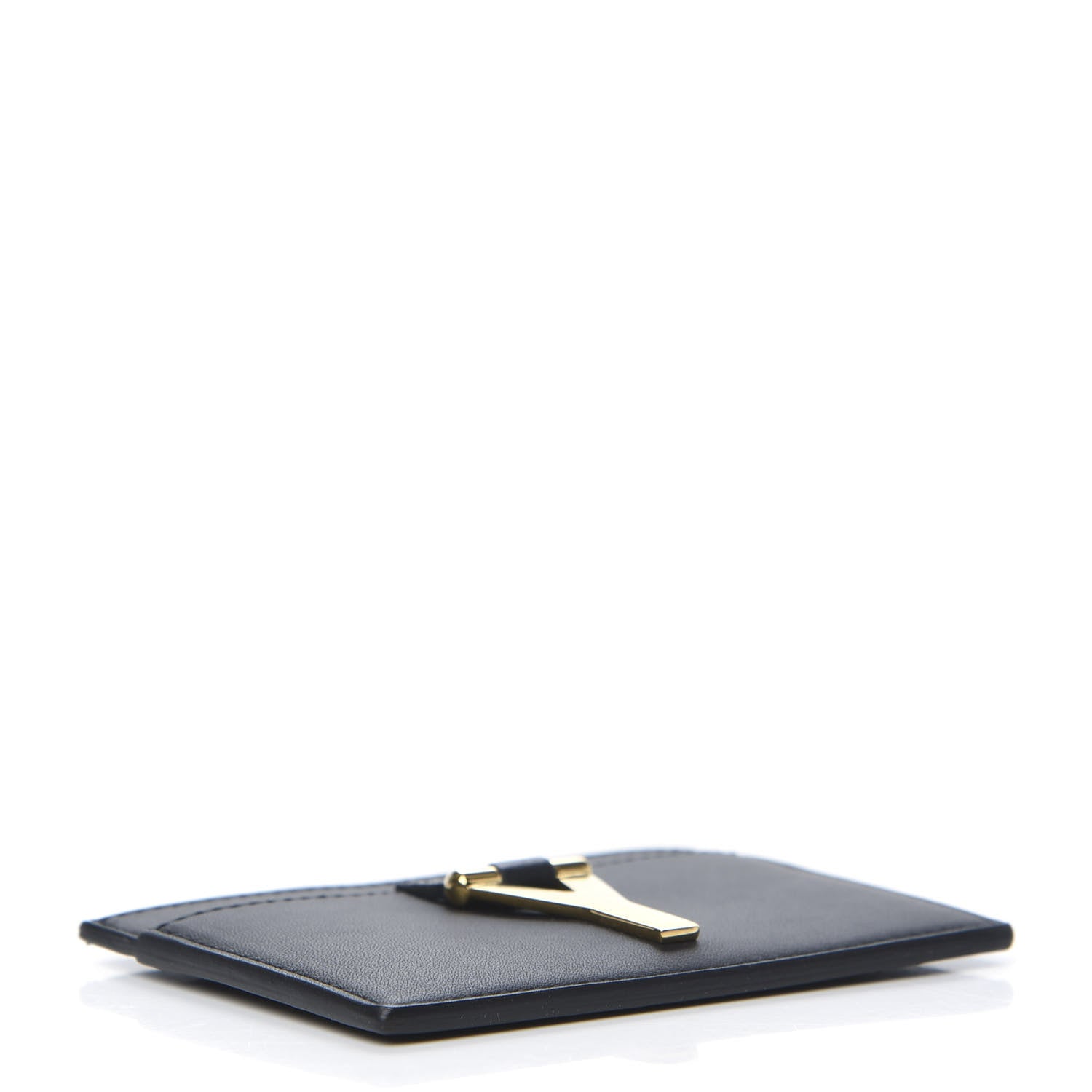 Saint Laurent Calfskin Classic Y Card Case Black 4 of 5