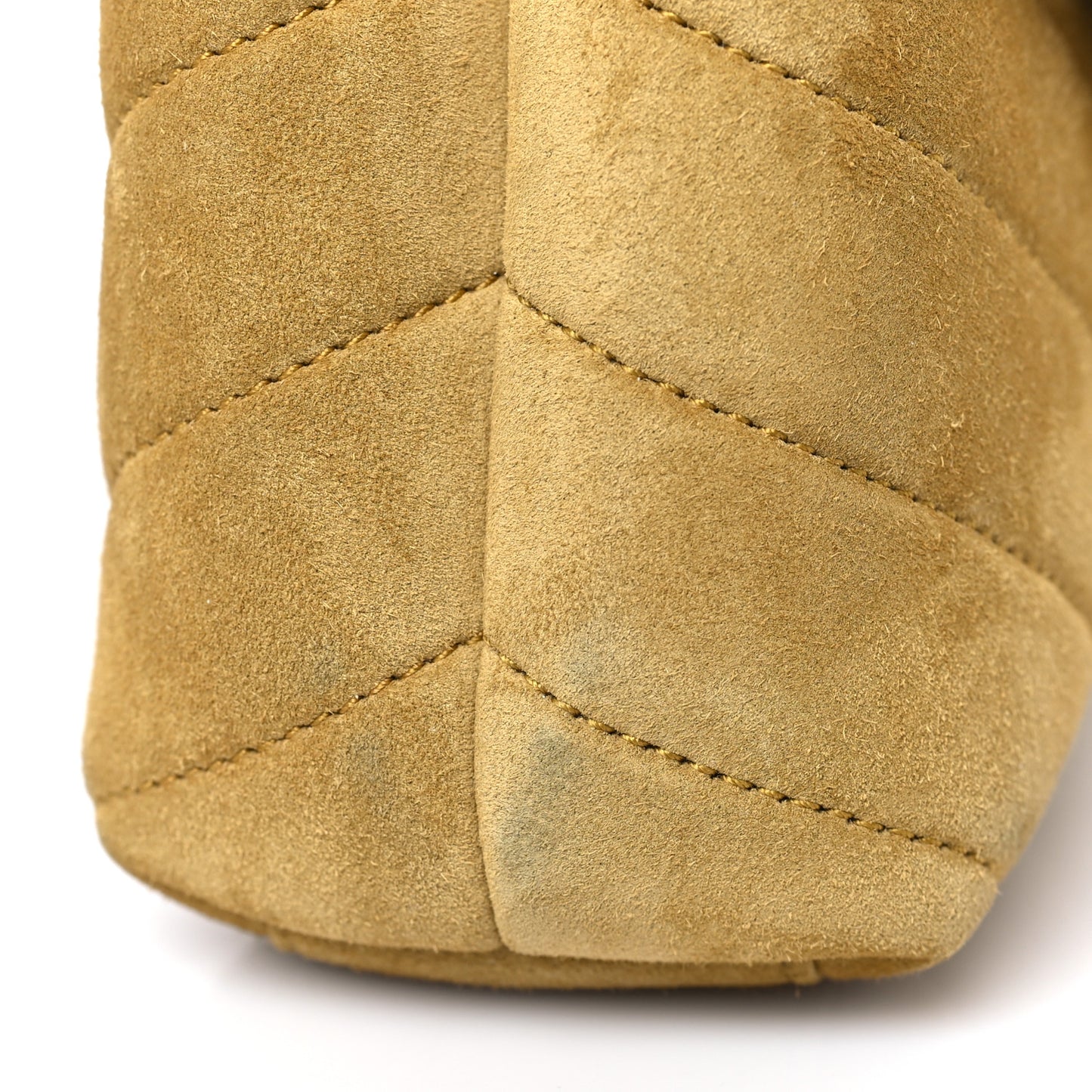 Suede Toy Loulou Shoulder Bag Chartreuse