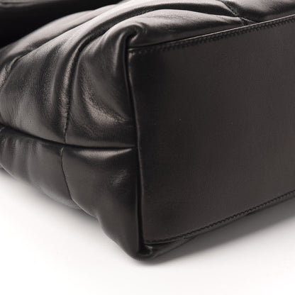 Saint Laurent Lambskin Quilted Medium Loulou Puffer Monogram Chain Satchel Black 6 of 11