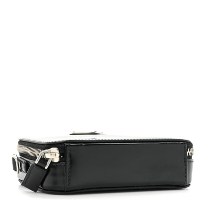 Prada Spazzolato Metal Triangle Logo Mini Pouch Shoulder Bag Black 4 of 8