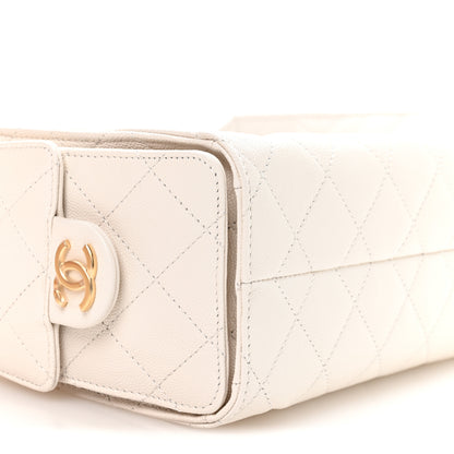 Chanel Caviar Quilted Mini Chanel 25 Handbag White 16 of 21