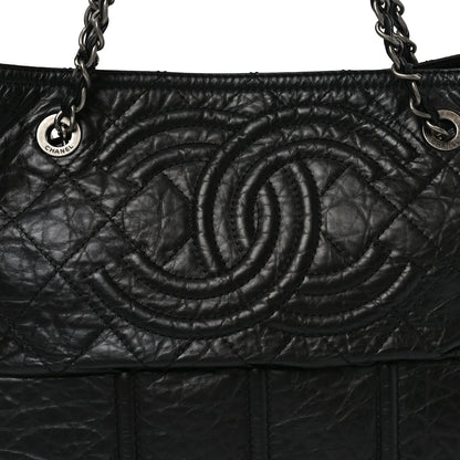 Chanel Aged Calfskin Small Shopping in Moscow Tote Black 8 of 10