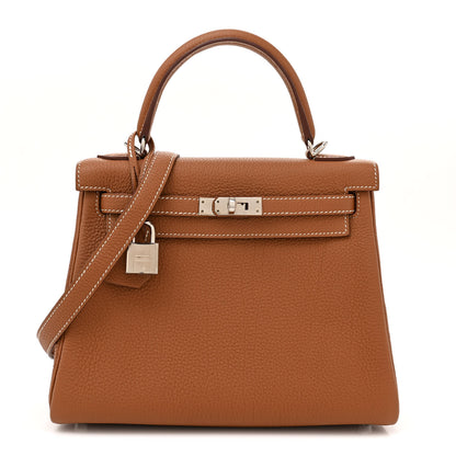 Hermes Togo Kelly Retourne 25 Gold 1 of 11