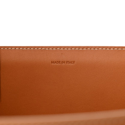Celine Canvas Calfskin Logo Print Small Vertical Cabas Natural Tan 7 of 13