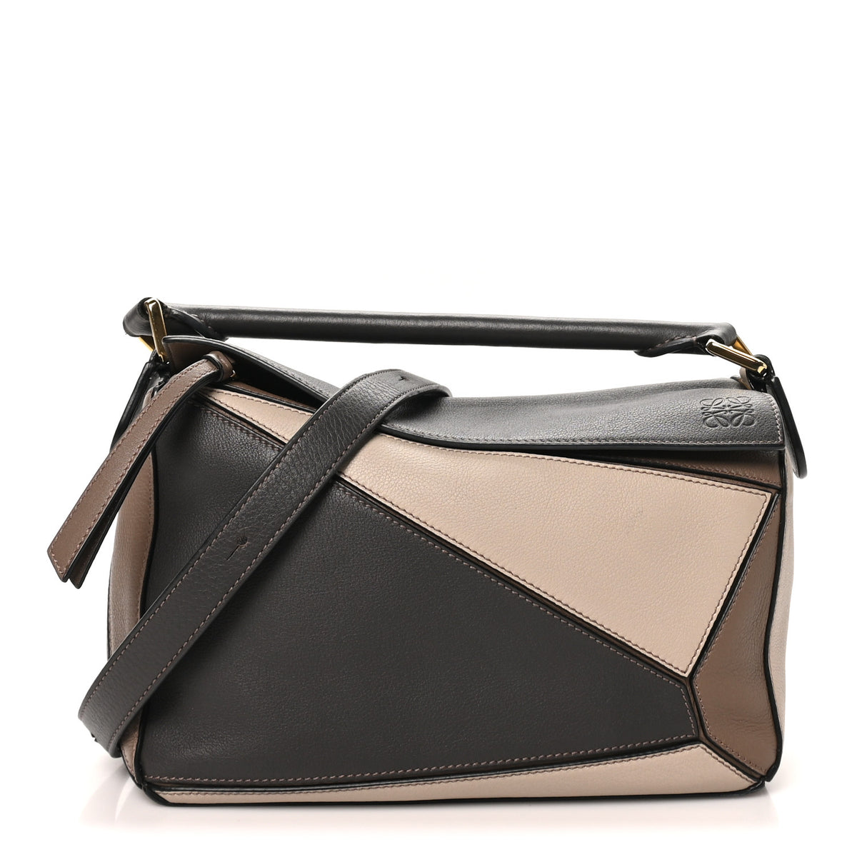Loewe Calfskin Small Puzzle Bag Brown Dark Taupe 1 of 9