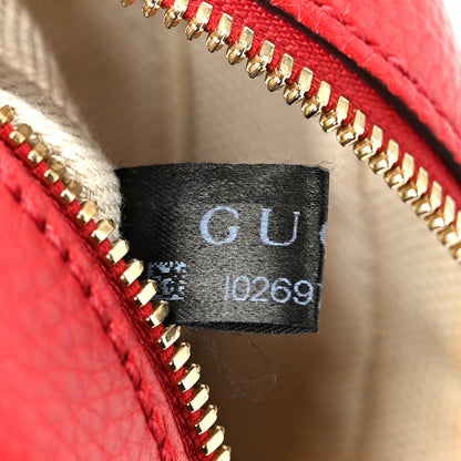 Gucci Pebbled Calfskin Small Soho Disco Bag Vibrant Red 7 of 10