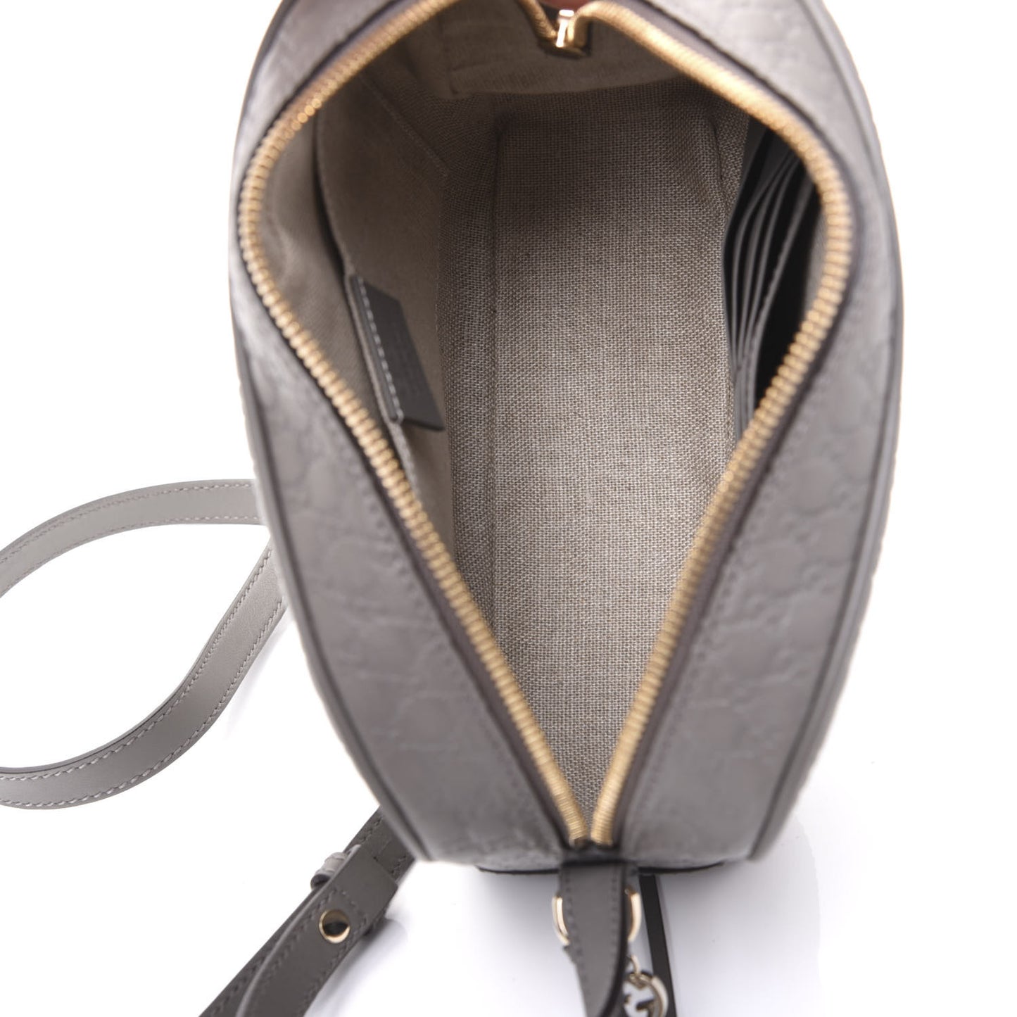 Microguccissima Mini Bree Messenger Bag Grey