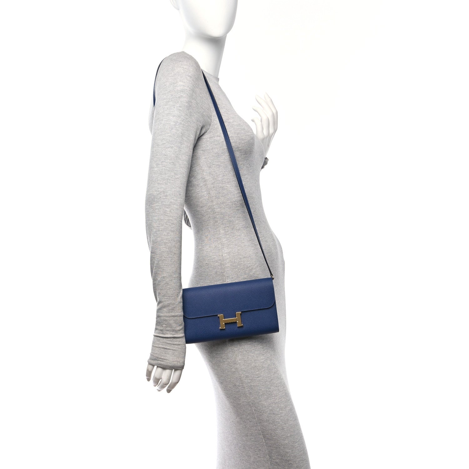 Hermes Epsom Constance Long To Go Wallet Bleu Saphir 3 of 9