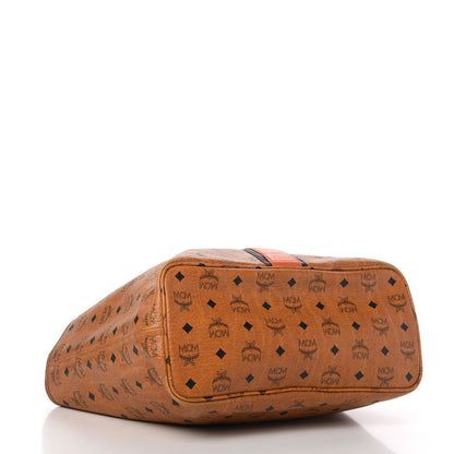 MCM Visetos Crocodile Embossed Medium Liz Shopper Tote Cognac 4 of 10