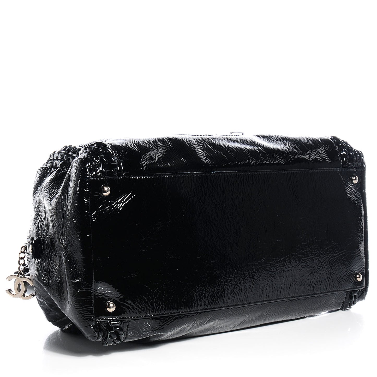 Patent Luxe Ligne Large Bowler Black