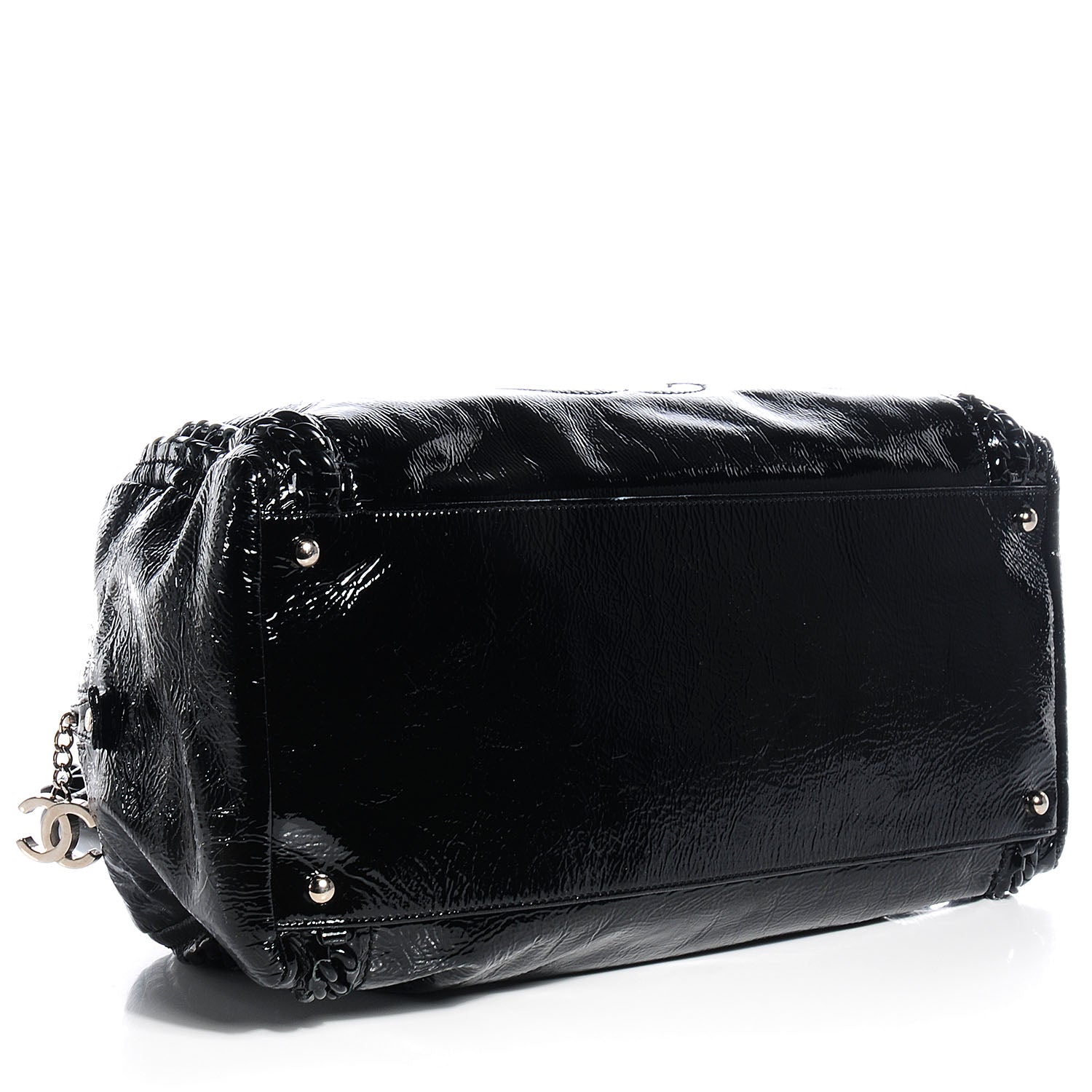 Chanel Patent Luxe Ligne Large Bowler Black 4 of 7