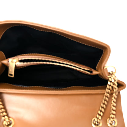 Saint Laurent Calfskin Y Quilted Monogram Small Loulou Chain Satchel Dark Natural 5 of 11
