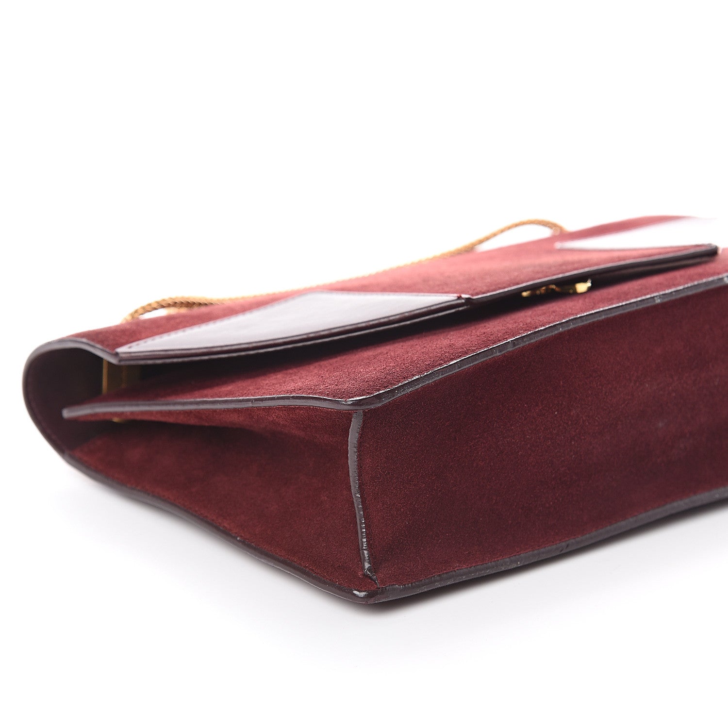 Saint Laurent Suede Medium Betty Burgundy 6 of 7