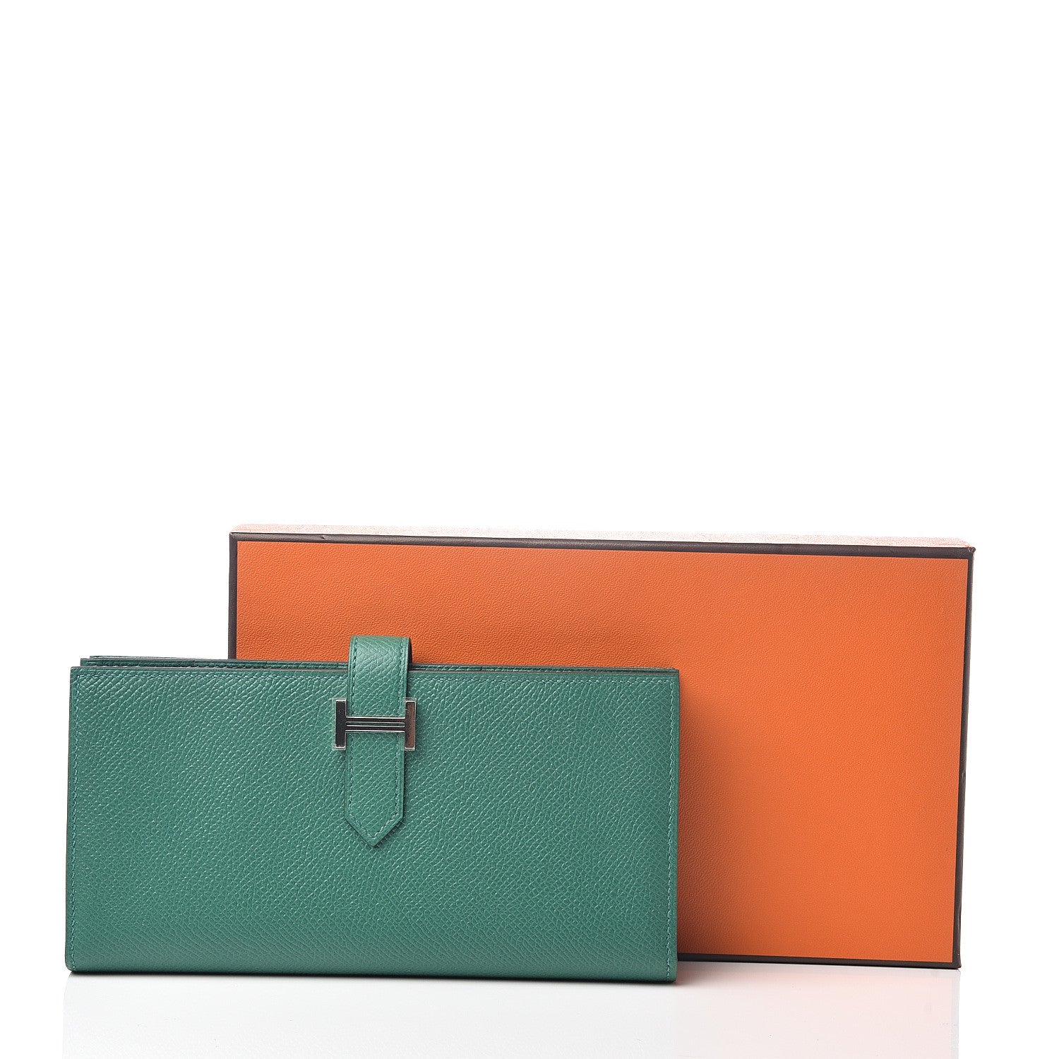Hermes Epsom Bearn Gusset Wallet Vert Vertigo 6 of 6