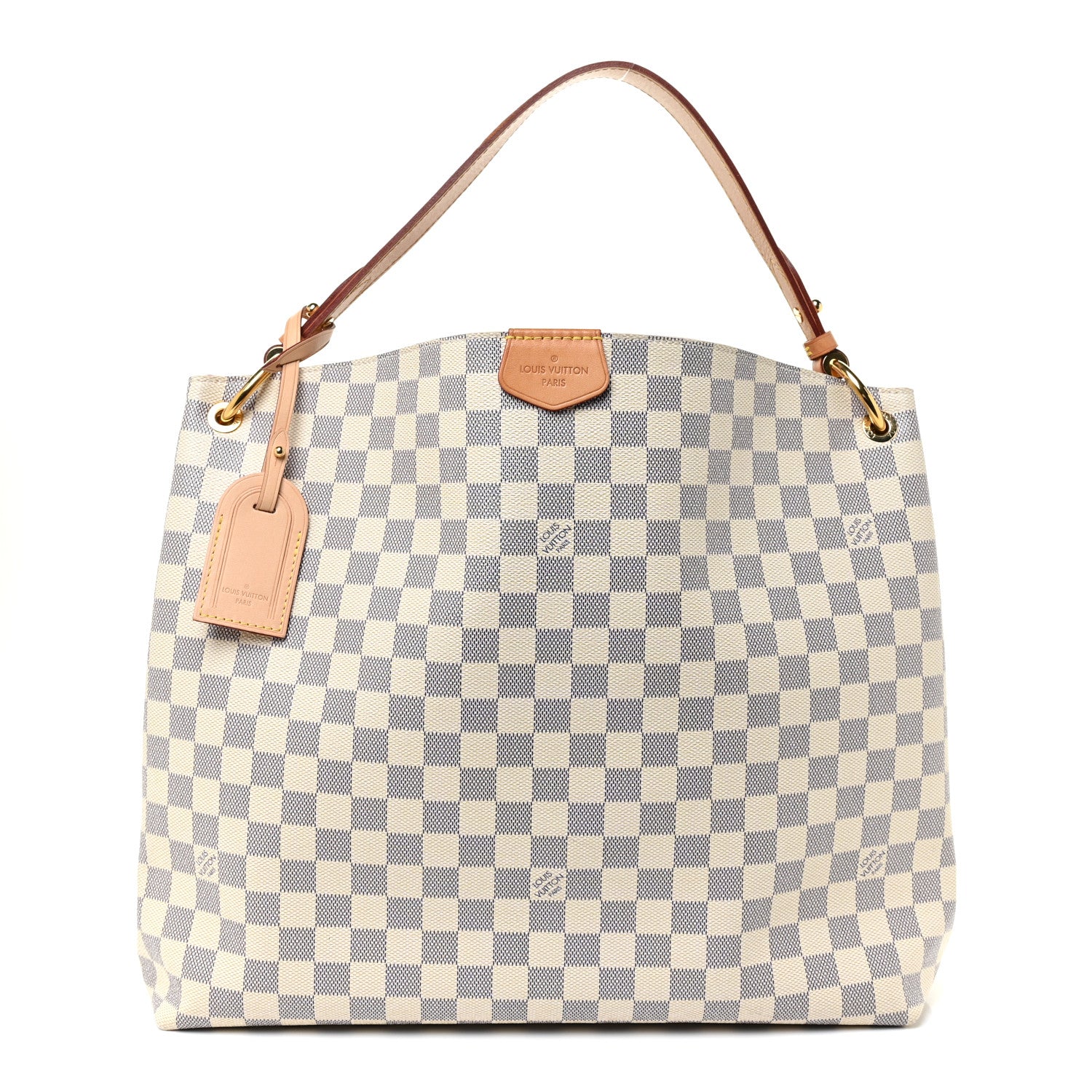Louis Vuitton Damier Azur Graceful MM Rose Ballerine 1 of 13