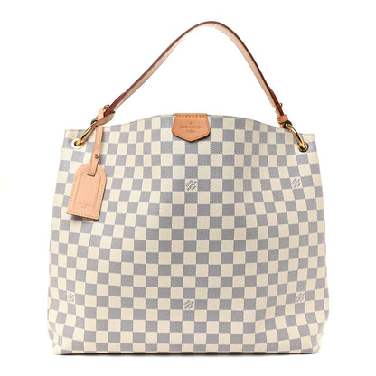 Louis Vuitton Damier Azur Graceful MM Rose Ballerine 1 of 13