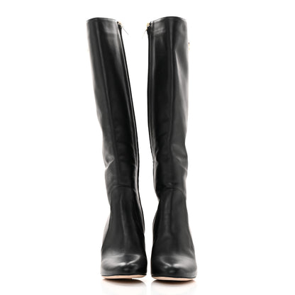 Jimmy Choo Shiny Calfskin Mahesa 85 Knee High Boots 36 Black 2 of 18