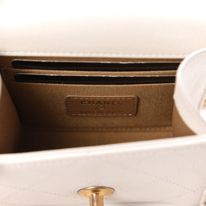 Chanel Goatskin Chic Pearls Clutch On Chain White 8 of 18
