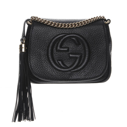 Gucci Pebbled Calfskin Small Soho Flap Crossbody Black 1 of 7