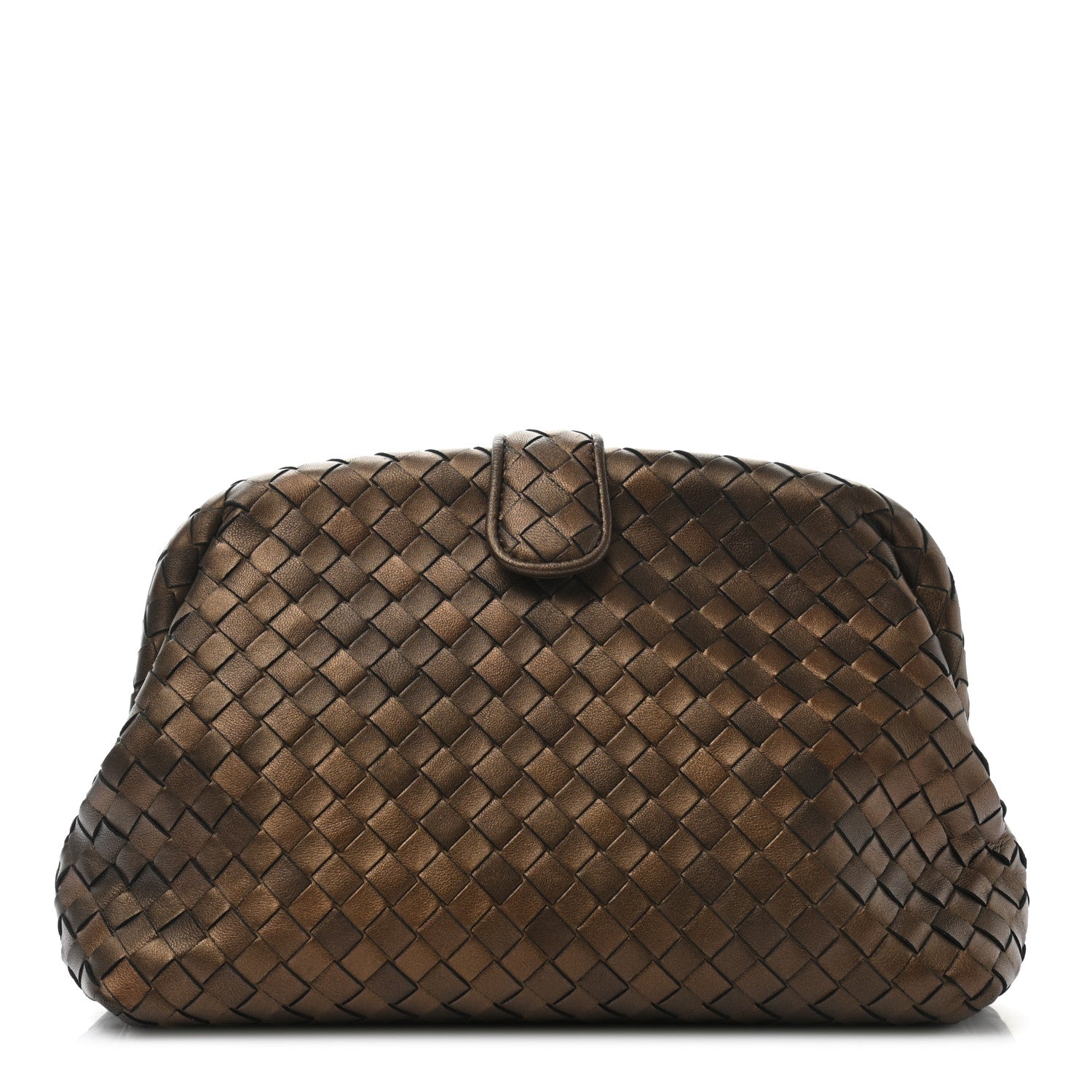 Bottega Veneta Nappa Intrecciato The Lauren 1980 Clutch Dark Bronze 1 of 6