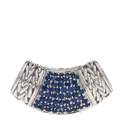 John Hardy Sterling Silver 18K Yellow Gold Blue Sapphire Slide Enhancer Pendant 1 of 3