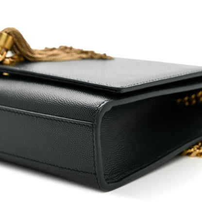 Saint Laurent Grain De Poudre Medium Classic Monogram Kate Tassel Satchel New Vert Fonce 9 of 9