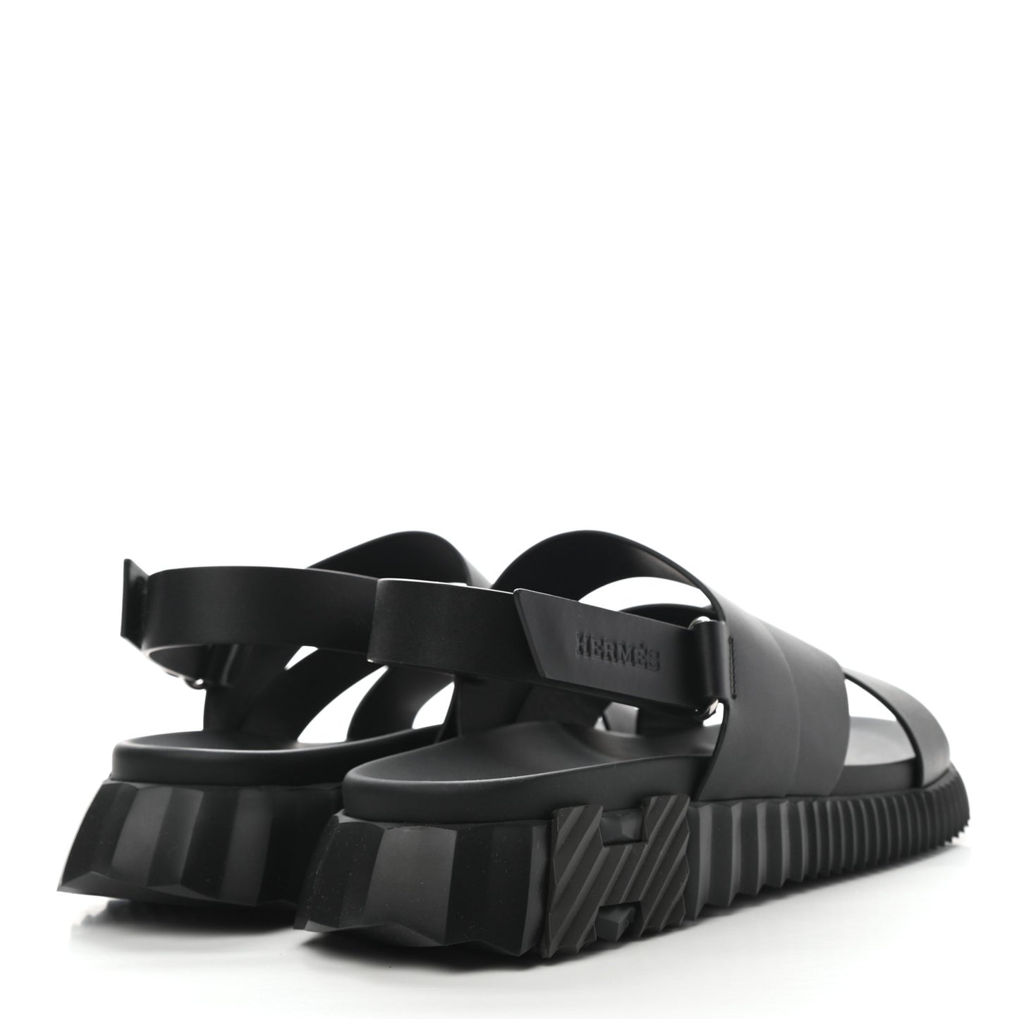 Calfskin Goatskin Mens Electric Sandals 43 Black