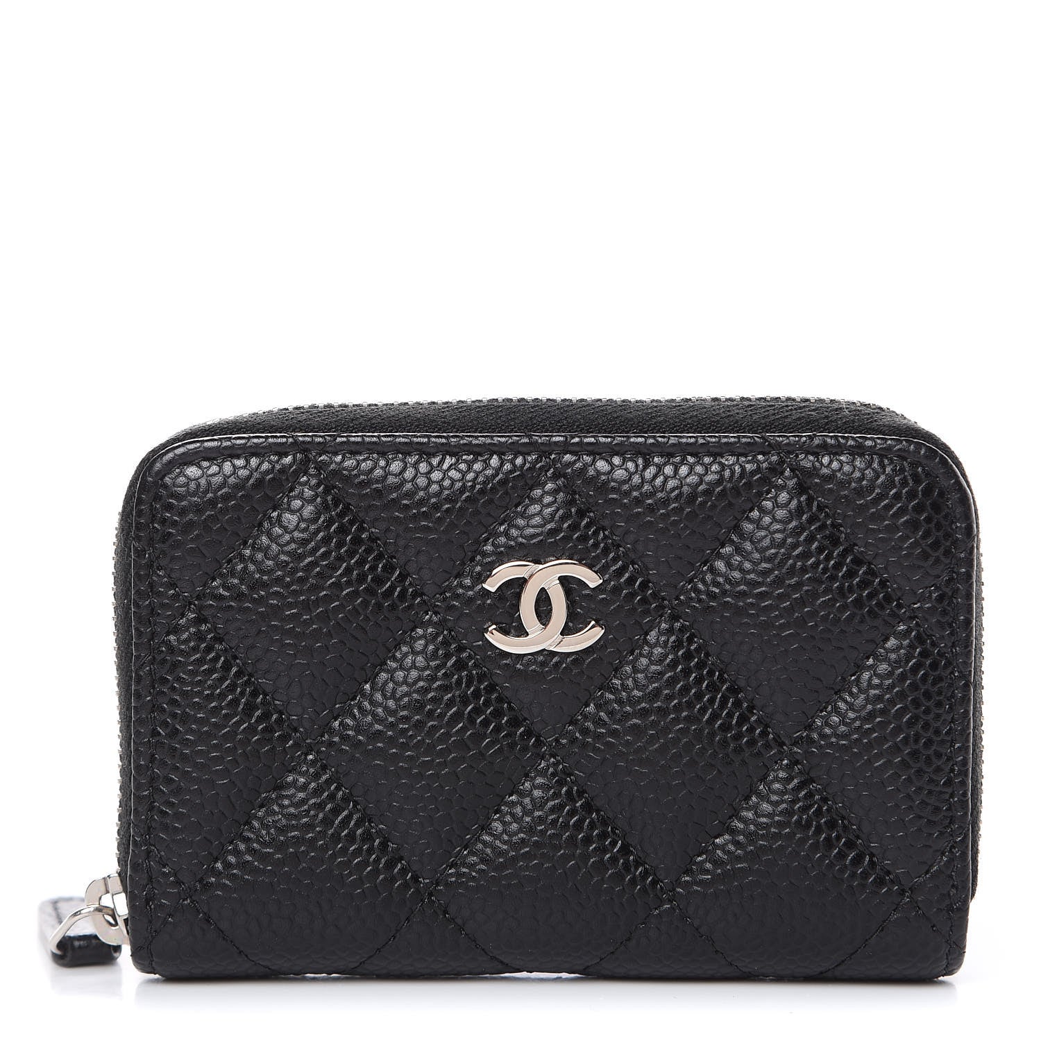 Chanel Caviar Quilted Zip Coin Purse Black 1 of 7