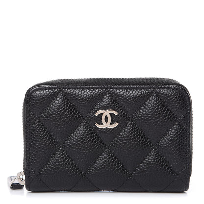 Chanel Caviar Quilted Zip Coin Purse Black 1 of 7