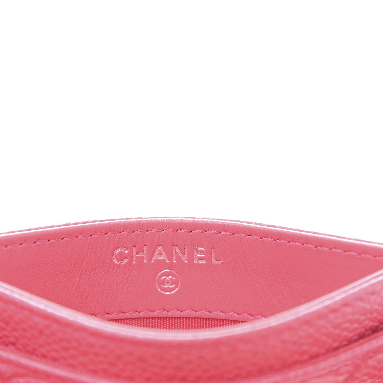 Chanel Caviar Camellia Embossed Card Holder Pink 8 of 11