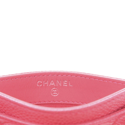 Chanel Caviar Camellia Embossed Card Holder Pink 8 of 11