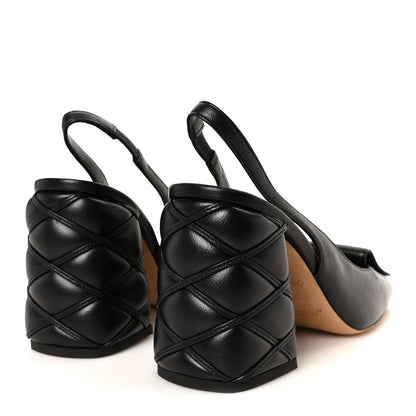 Louis Vuitton Lambskin Shake Slingback Pumps 36.5 Black 5 of 9