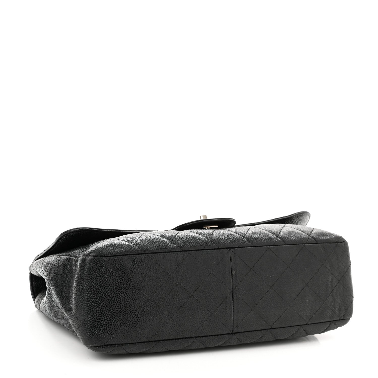 Chanel Caviar Quilted Jumbo Single Flap Bijoux Chain Black 4 of 12