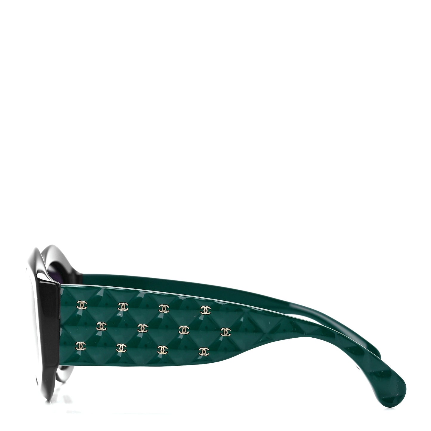 Acetate Quilted CC Sunglasses 5486-A Blue Green