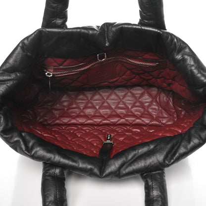 Chanel Lambskin Quilted Medium Coco Cocoon Reversible Tote Black 7 of 10